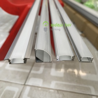 Máng thanh nhôm led định hình, thanh nhôm dùng cho tủ bếp, kệ trưng bày (cây 1m)