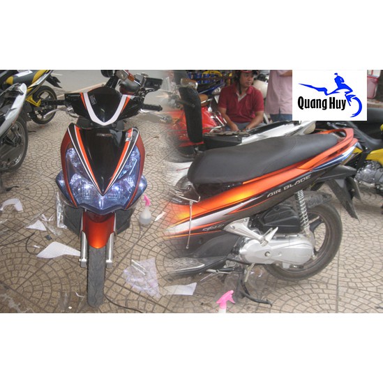 Tem trùm air blade ♦FREESHIP♦ cam đen đời 2011, độ team trùm ab dán phủ dàn áo xe cam đen rẻ đẹp