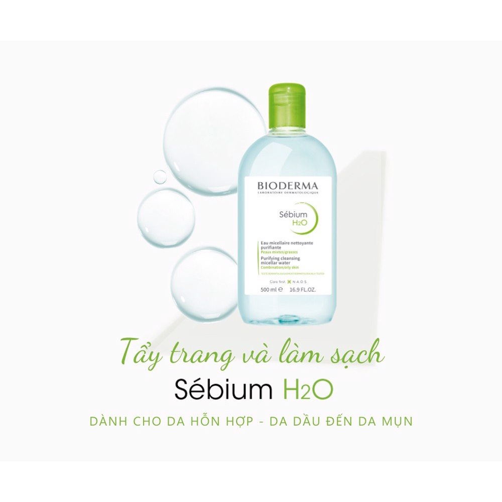 Nước Tẩy Trang Bioderma Sébium H2O 500ml