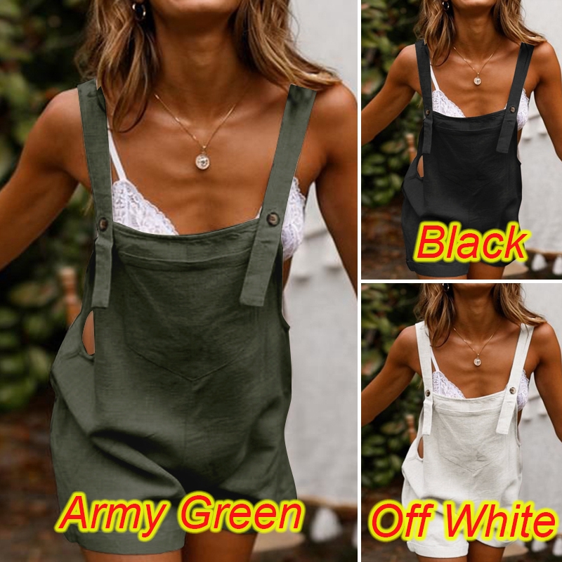 ZANZEA Áo liền quần bằng cotton dáng rộng không tay cho nữ | BigBuy360 - bigbuy360.vn