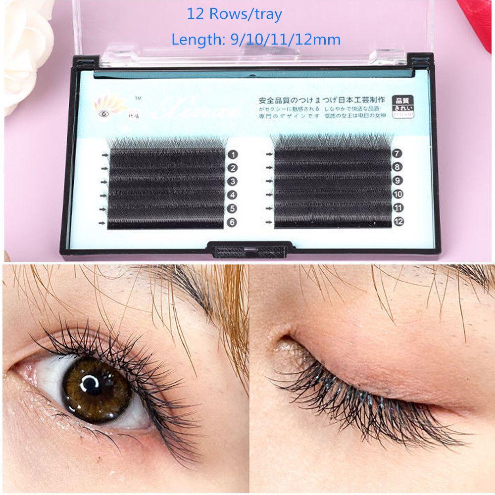 Bộ 12 Cặp Lông Mi Giả Cong 3D Hình Chữ YY