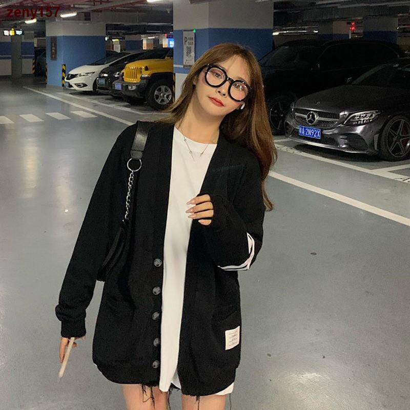 miu-miu♂❈ÁO CARDIGAN MỎNG KẺ SỌC CELEB THOM Browne - ÁO KHOÁC LEN CARDIGAN CỔ TIM SỌC TAY ĐEN XÁM | BigBuy360 - bigbuy360.vn