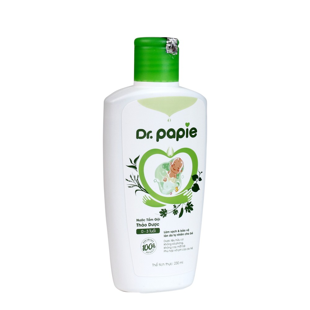 Nước tắm gội thảo dược Dr.Papie 230ml