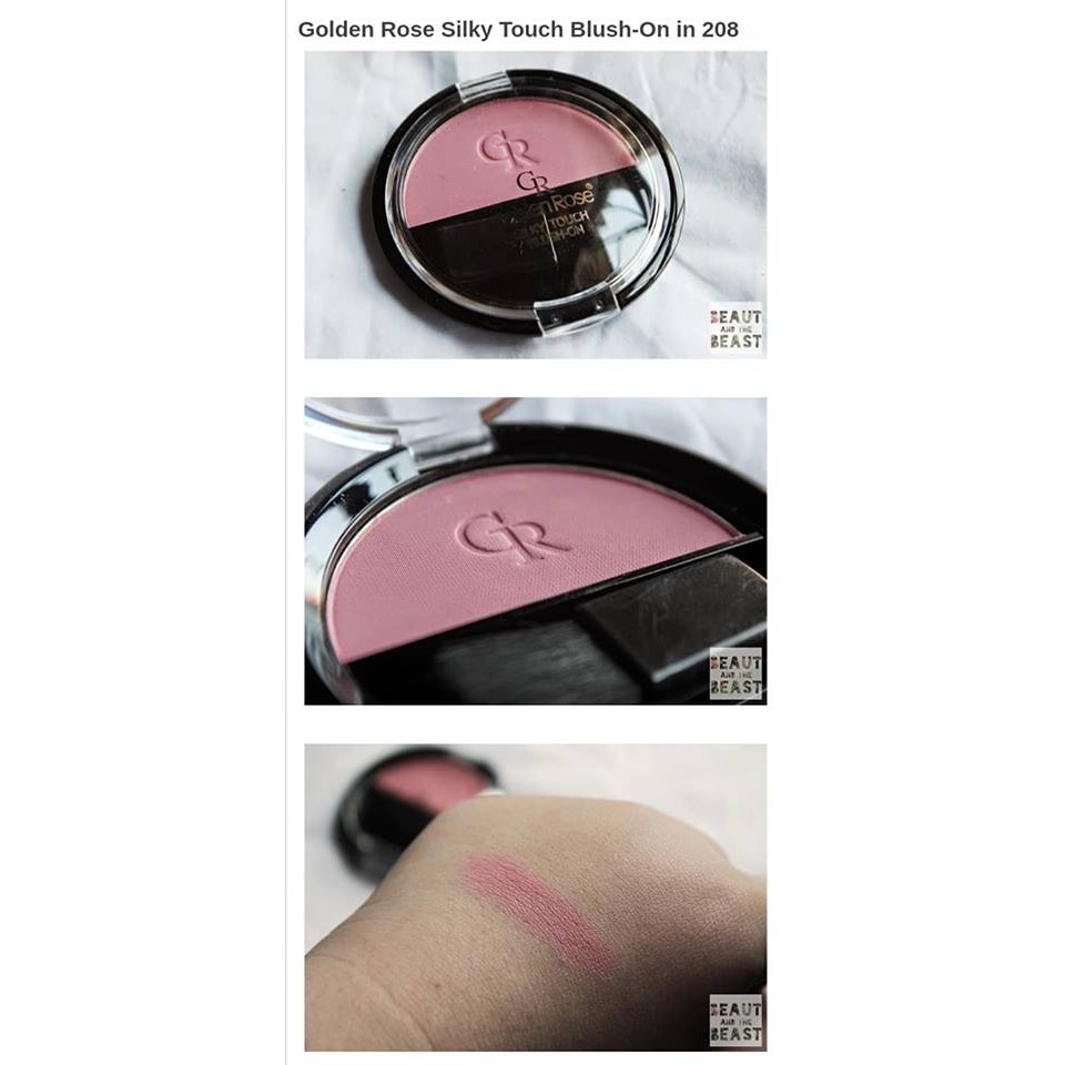 Má hồng kèm cọ Golden rose silky touch blush on