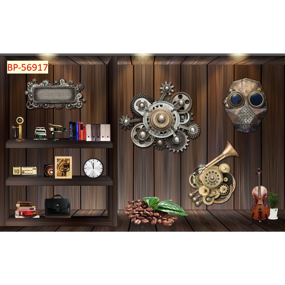 Tranh dán tường vải lụa 3D giành cho Quán Cafe, Trà Sữa, Trang Trí Cửa Hàng