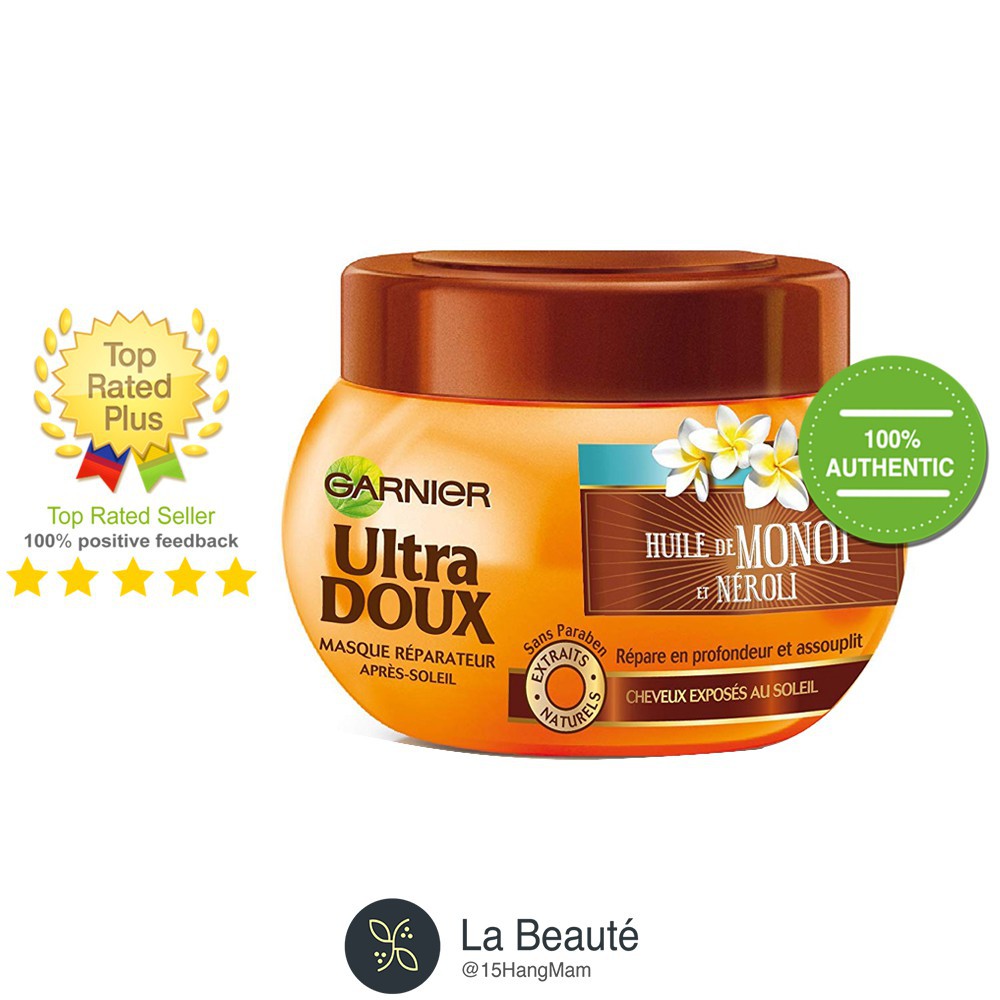 Garnier Masque Réparateur Après Soleil à L'Huile de Monoi et Néroli - Mặt Nạ Ủ Tóc Phục Hồi 300ml | BigBuy360 - bigbuy360.vn