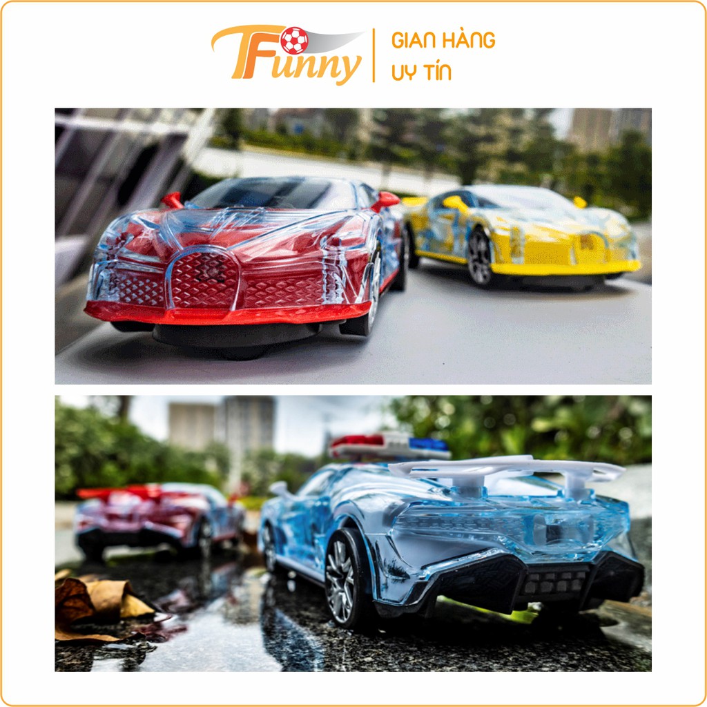 Đồ Chơi Ô Tô Cảnh Sát Phát Nhạc Phát Sáng, Tránh Vật Cản, T Funny, Nhựa ABS Siêu Bền, An Toàn