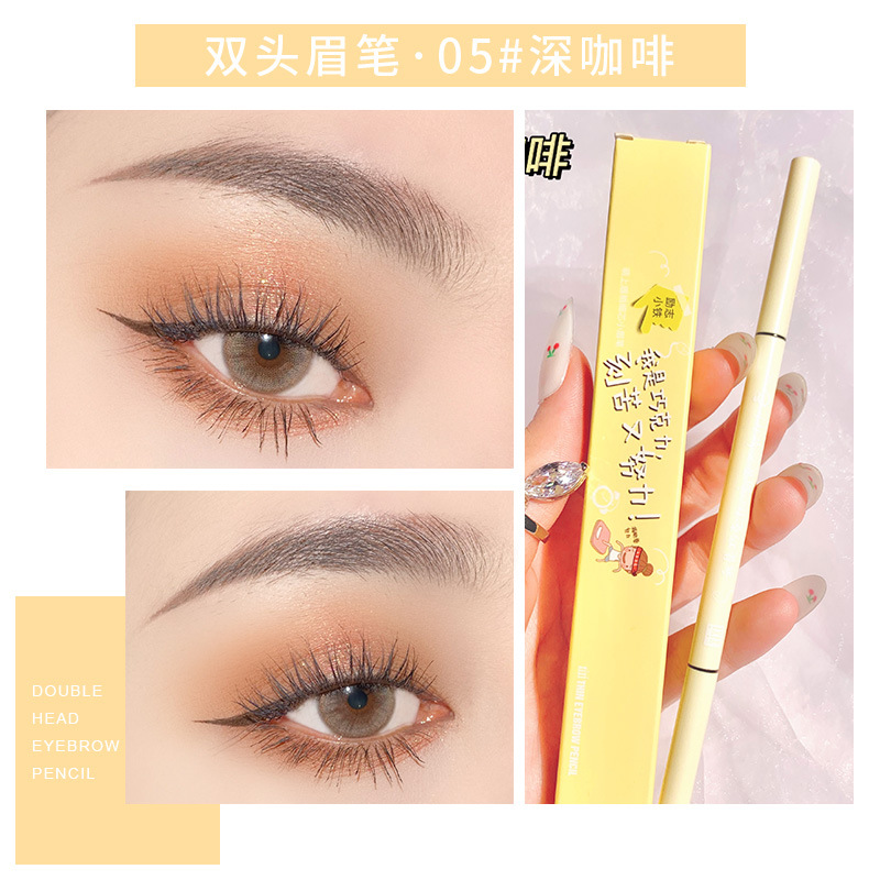Bút kẻ lông mày xixi thiết kế hai đầu chống thấm nước và mồ hôi không phai màu cao cấp