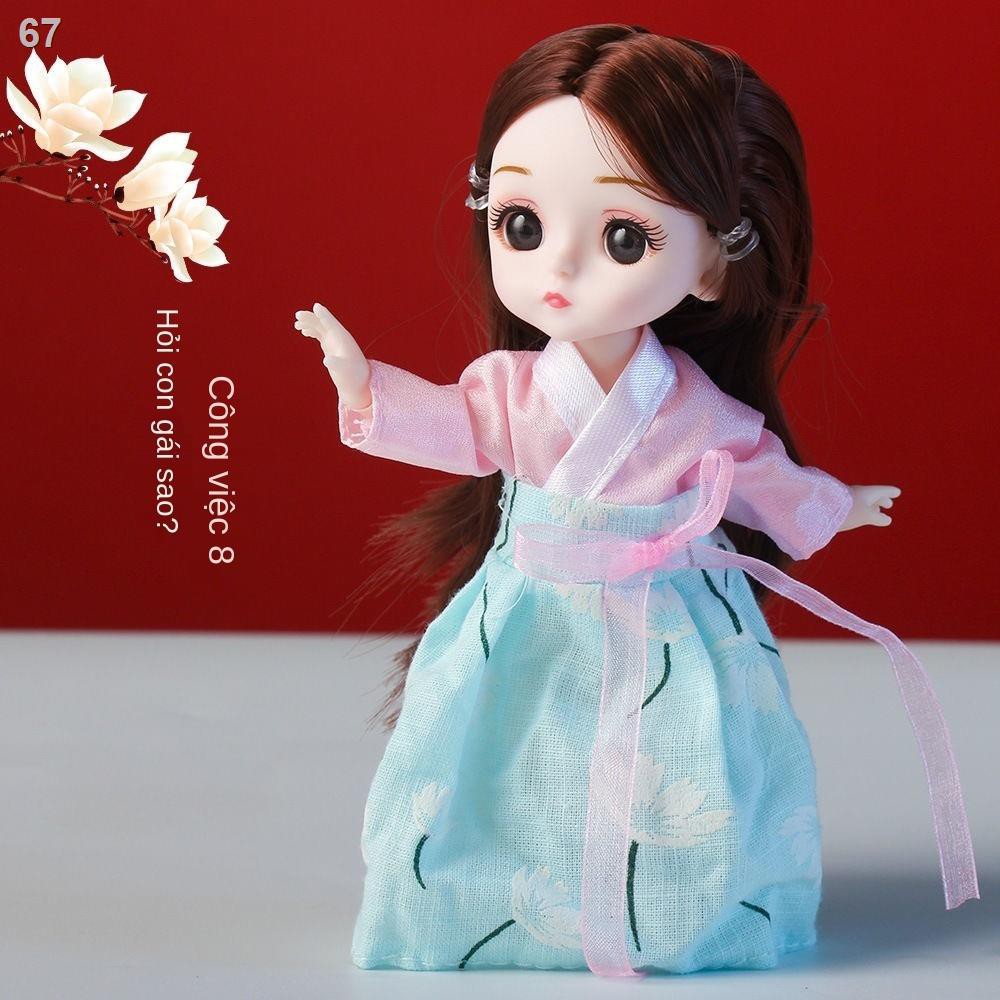 Trang phục cổ 17cm Hanfu mini Yeluoli Barbie Bộ búp bê nhỏ có thể thay đổi thành nữ công chúaE