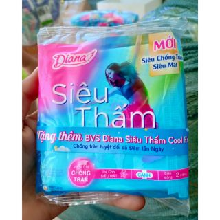 2 Miếng- Băng vệ sinh Diana Siêu Thấm Cool Fresh