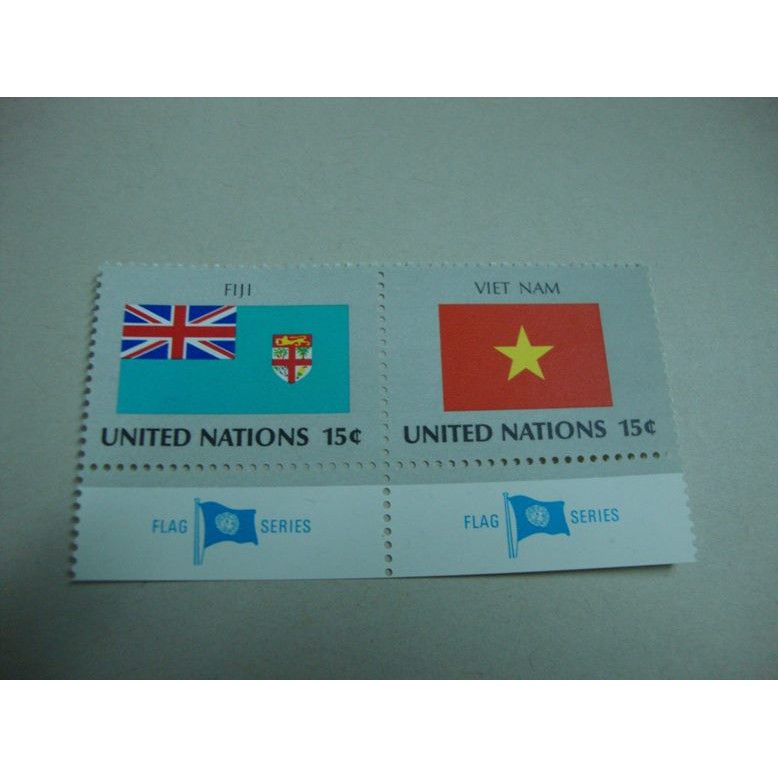 Tem sưu tập Cờ Liên Hiệp Quốc Viet Nam Fiji