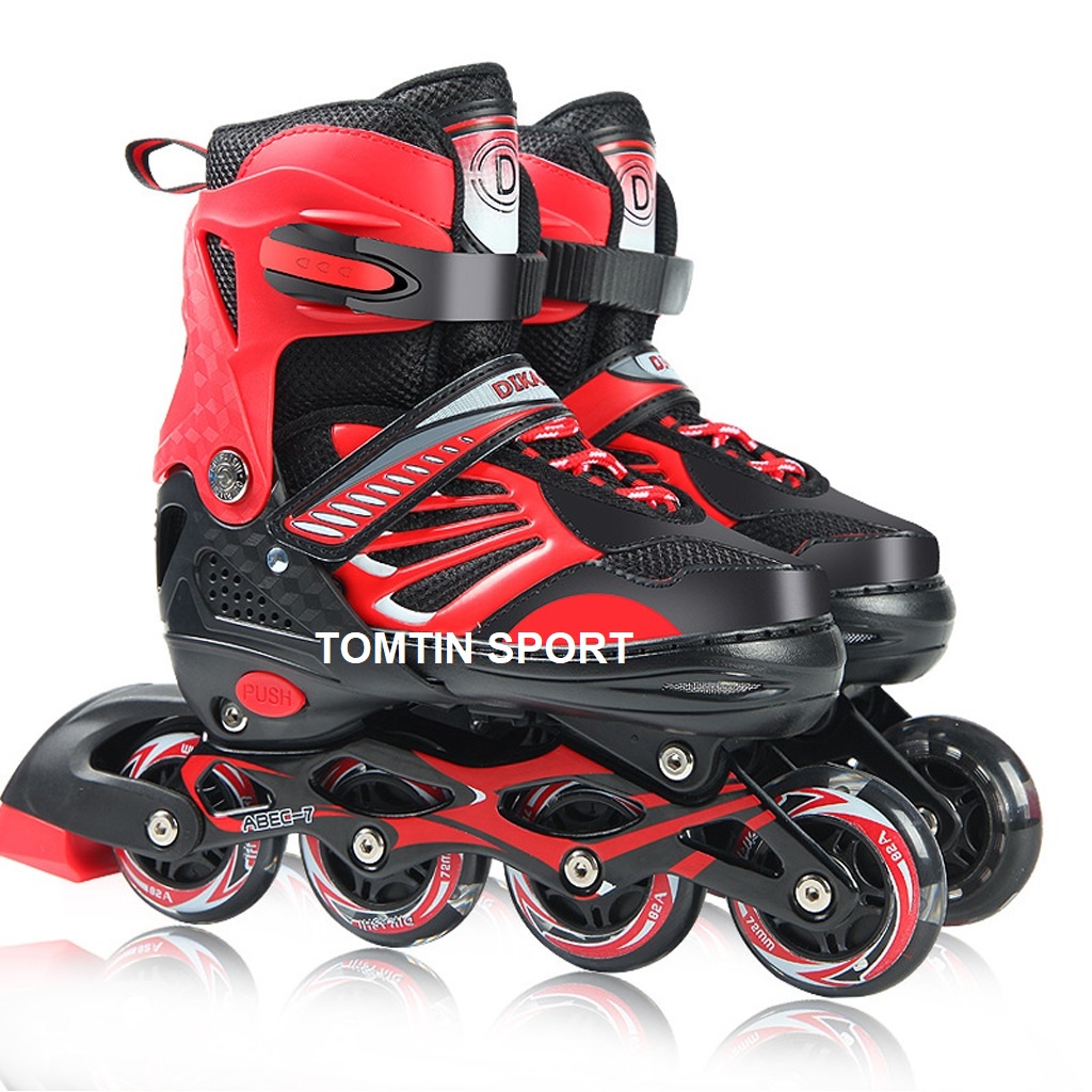 Giày trượt patin trẻ em có đèn led DIKASHI, bánh cao su trượt mượt và êm - Tomtin Sport