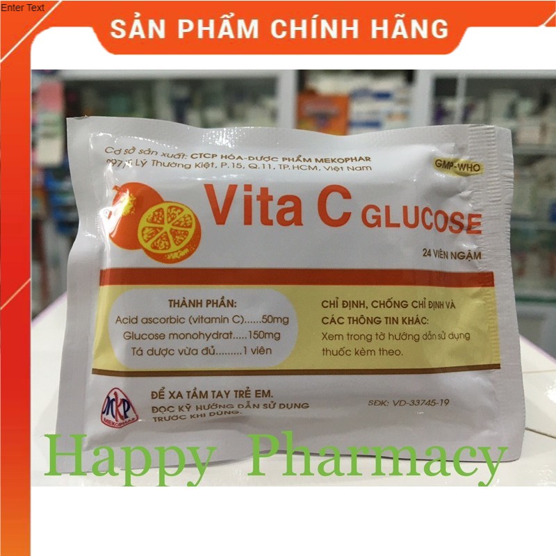 Kẹo Vita C Glucose gói 24viên
