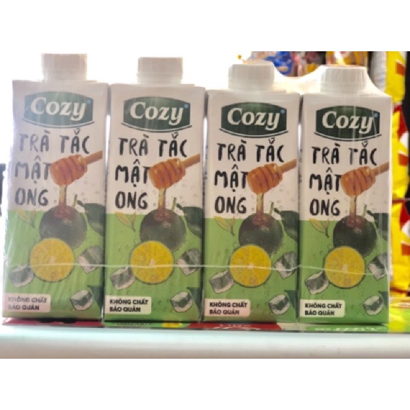 [Combo 2 Hộp] Trà Trái Cây COZY Trà Giải Nhiệt Gồm 3 Vị Đào Vải Tắc Thơm Ngon 225ml/hộp