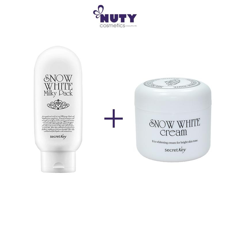 Combo Kem Tắm - Kem Dưỡng Trắng Da Secret Key Snow White | BigBuy360 - bigbuy360.vn