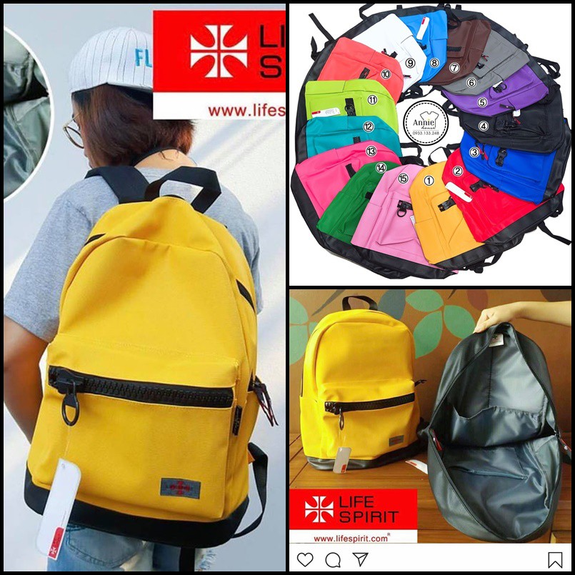 Balo thời trang Life Spirit dây kéo to Thái Lan - BLT004 | Shopee Việt Nam