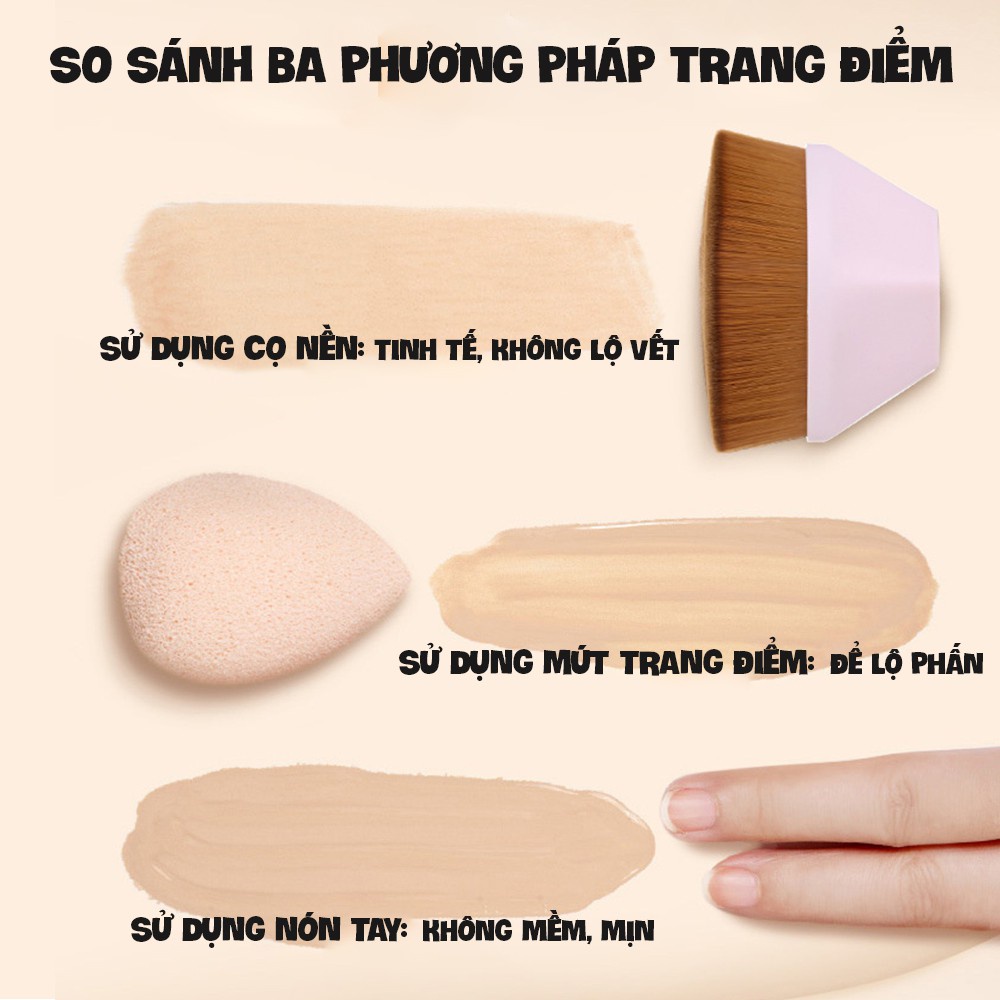 Bộ dụng cụ trang điểm cao cấp Mianz - Cọ tán nền lông dày mịn, mút đánh kem Mianz Store