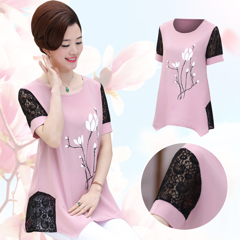 Áo Voan Ngắn Tay Thời Trang Nữ Tính Size Xl-5Xl