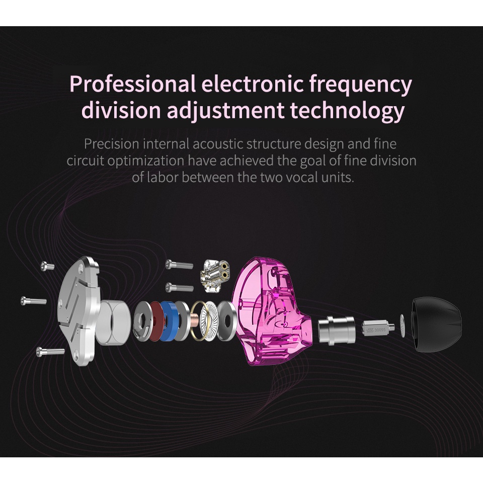 Tai nghe thể thao FAAEAL KZ ZSN DD+BA chống ồn có thể tháo rời