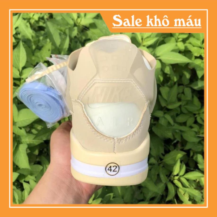 Giày air jordan 4 retro off white kem , Giày sneaker JD4 màu kem siêu hot mới nhất | BigBuy360 - bigbuy360.vn