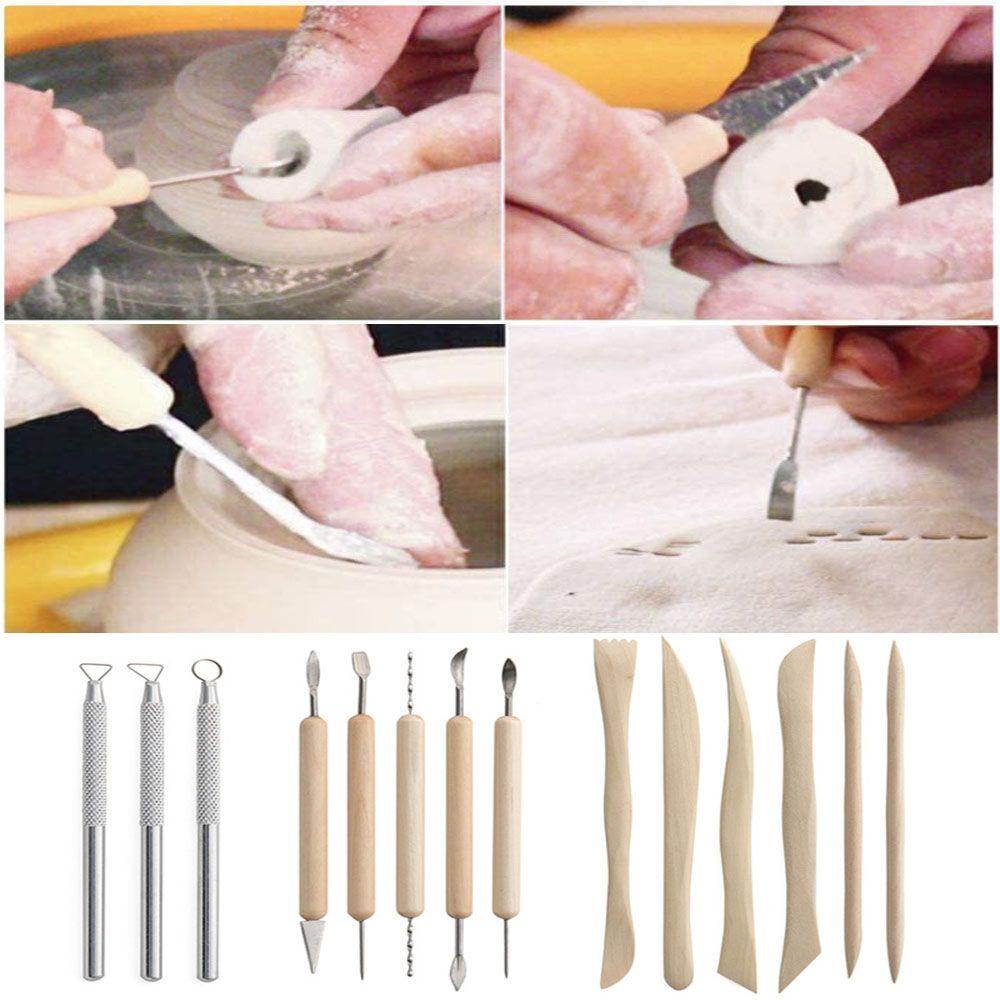 LONTIME Bộ 14 Dụng Cụ Điêu Khắc Đất Sét Chuyên Dụng