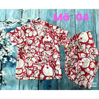 Bộ Ngủ Pijama Ngắn Chất Phi Lụa Loại 1 Siêu Mát