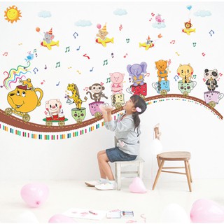 Decal trang trí tường - Thú Ca Hát 03