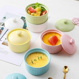 Bát ăn dặm gốm sứ Ramenkin có nắp 150ml