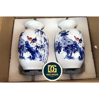 Bộ bình đĩa gốm trang trí(T69-06)