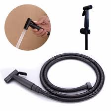 Vòi xịt vệ sinh màu đen, Vòi xịt toilet màu đen, Vòi xịt bằng đồng màu đen giúp nước mạnh xuất sứ thái lan