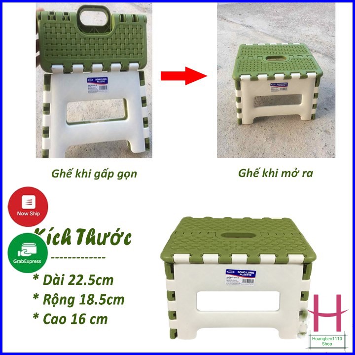 Ghế nhựa xếp SONG LONG đẩu bé siêu chắc chắn
