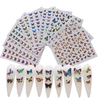 Sticker TẾT và Bướm Phản Quang DH-237 trang trí móng làm nail mi hĩnh phun xăm thẩm mỹ