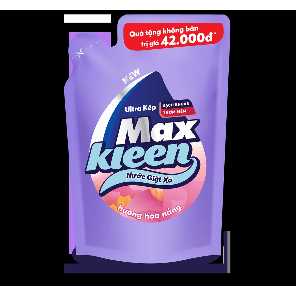 [HC GIFT] Túi nước giặt xả MaxKleen hương hoa nắng 600g