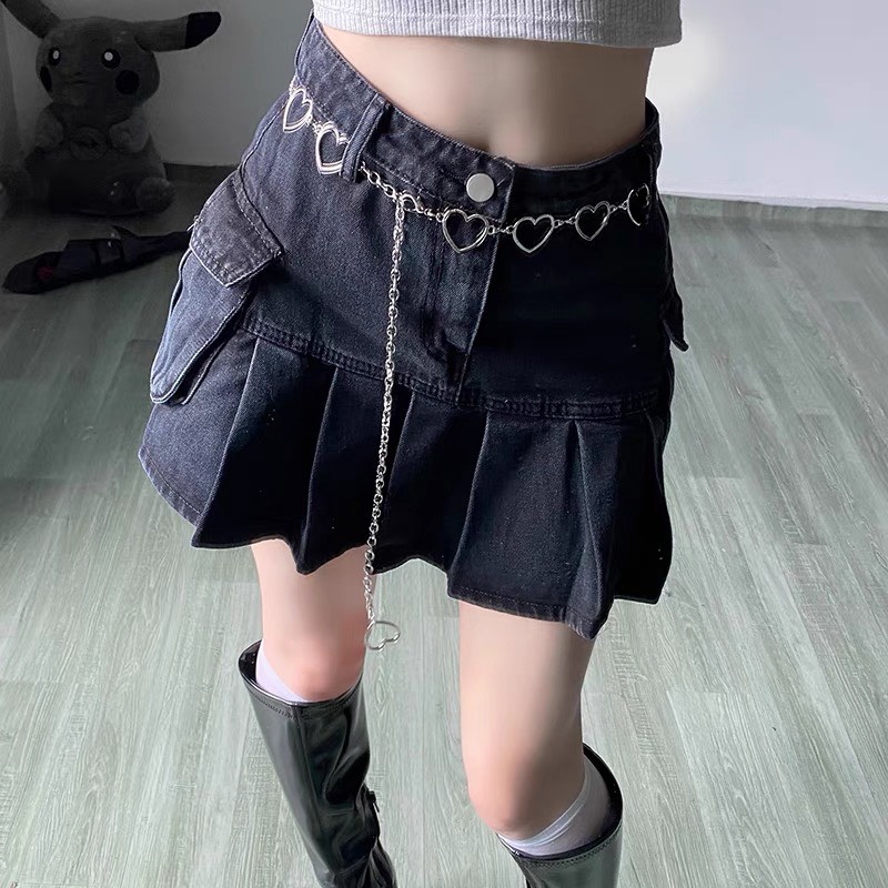 Dây xích treo quần/chân váy - Chain thắt lưng hình trái tim đơn giản