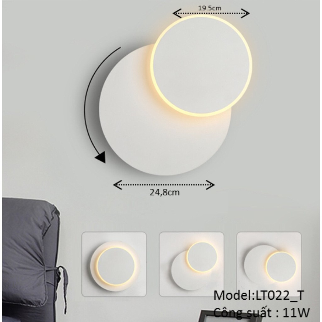 Đèn gắn tường LT021, LT022 trang trí phòng khách, phòng ngủ hiện đại, sang trọng, bảo hành 12 tháng