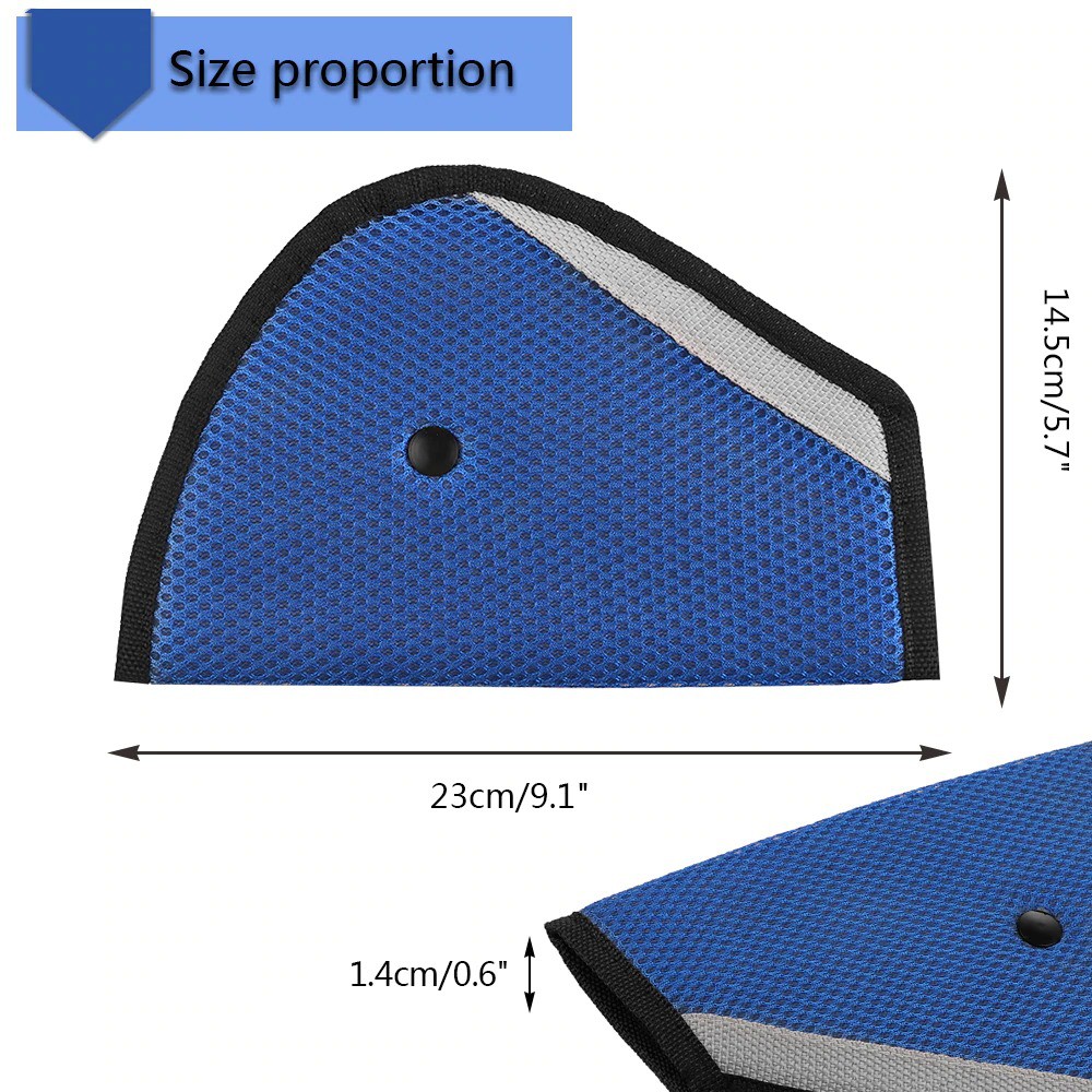 Đệm vải tam giác lắp dây đai bảo hiểm xe hơi -bảo vệ cổ trẻ em khi cài dây đai- Miếng lót cổ dây đai an toàn xe ô tô