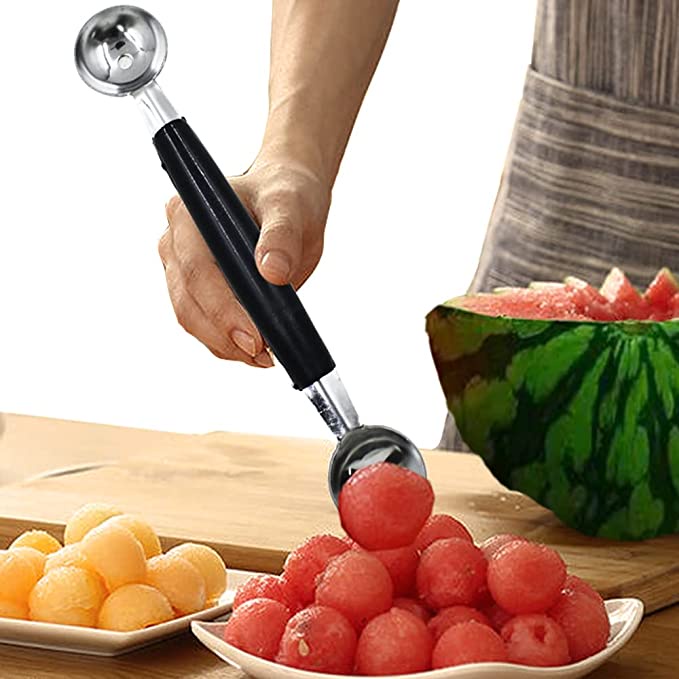 Muỗng Múc Kem / Trái Cây Hai Đầu Đa Năng Bằng Thép Không Gỉ