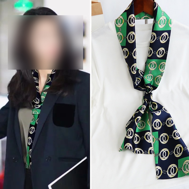 Khăn Choàng Lụa Mỏng Dáng Dài In Họa Tiết Thời Trang Xuân Hè 24H