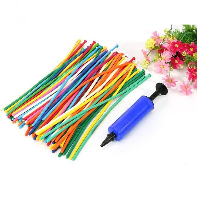 Bộ 90 Bong Bóng Tạo Hình Balloon hàng Cao Cấp Thái Lan + TẶNG ống bơm tay chuyên dùng - LICLAC