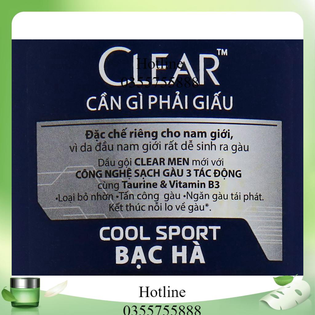 Dầu gội Clear Men Mát Lạnh Bạc Hà 340gr