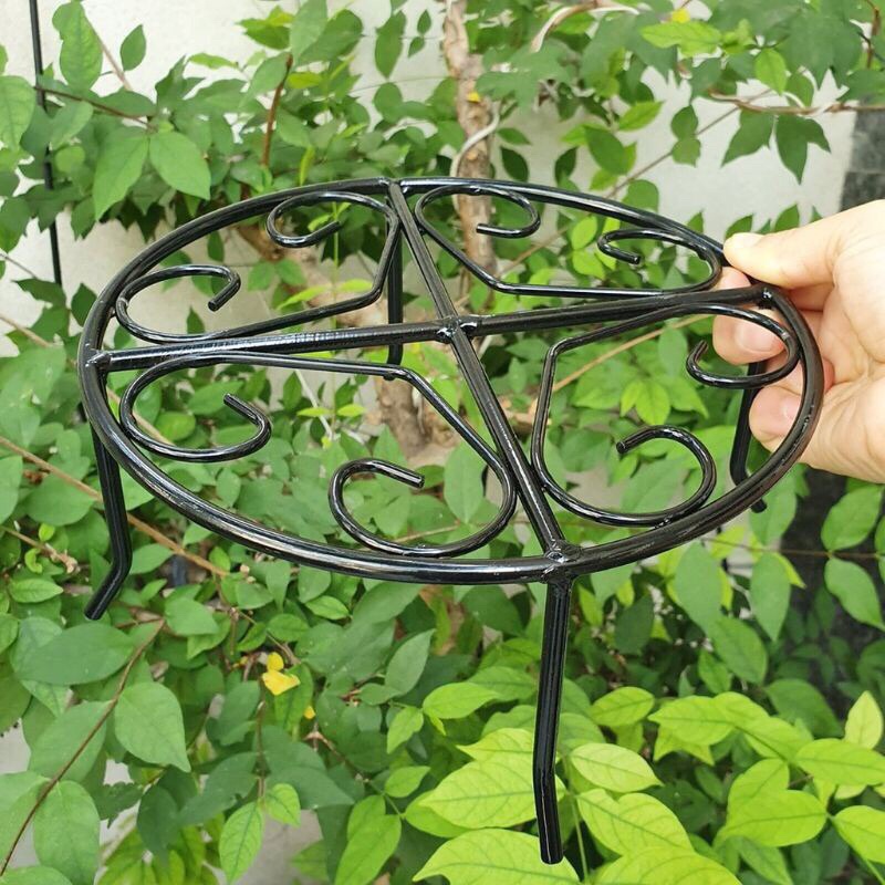 Kệ sắt tròn đặc sơn tĩnh điện kê đặt chậu hoa ĐK 21cm_Đôn sắt nâng kê chậu cây, hàng đẹp và sẵn kho