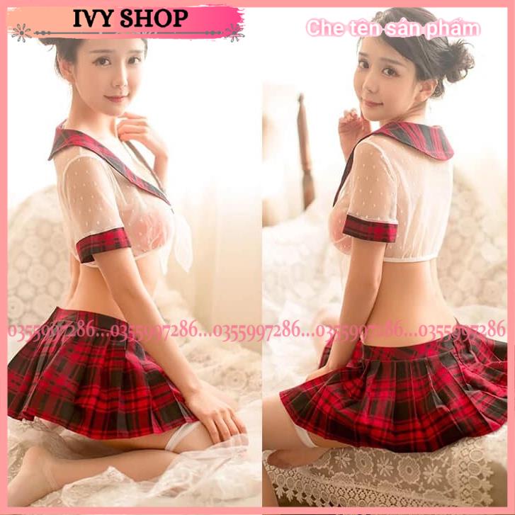 Đồ Ngủ Nữ Sexy Cosplay Học Sinh Voan Xuyên Thấu - Bộ Ngủ Nữ Sinh Mã TT004 TT005 - Ivyshop | BigBuy360 - bigbuy360.vn