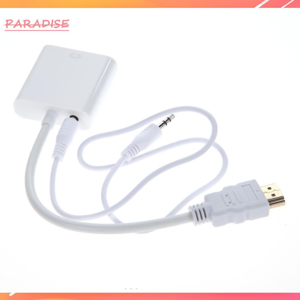 Paradise1 1080P Micro HDMI-compatible / Mini HDMI-compatible / HDMI-compatible to VGA Converter Adapter with Audio