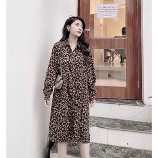 Đầm bầu sơ mi hàng cúc thật KC156 chất lụa hàn châu