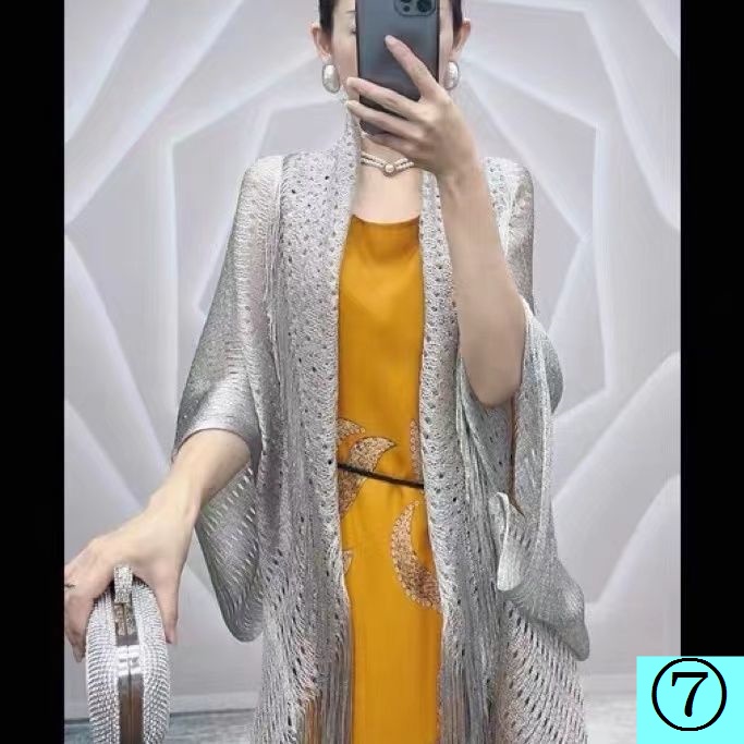 Khăn Choàng Dệt Kim Mỏng Dáng Rộng Che Nắng Thời Trang Xuân Hè Cho Nữ