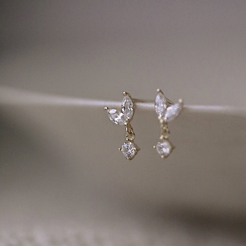 Bông tai Bạc 925 mạ Vàng 14K / LP-E238