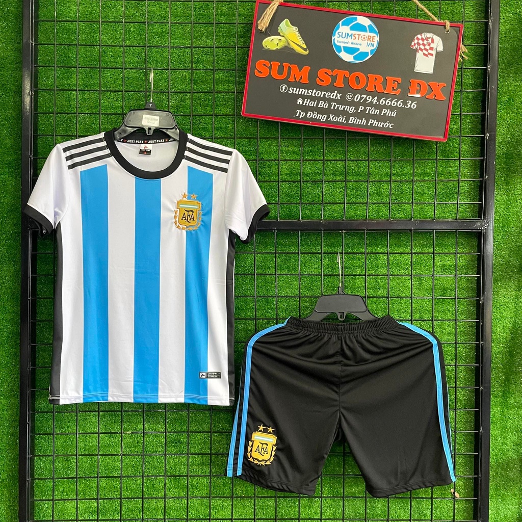 Quần Áo Bóng Đá TRẺ EM CLB Argentina 22 JP - Đồ Thể Thao Nhí Cực Đẹp