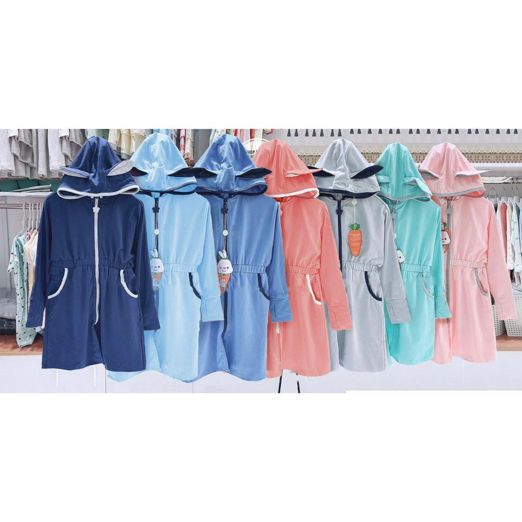 Áo Chống Nắng Toàn Thân TAI THỎ Cho Bé Từ 10-30kg