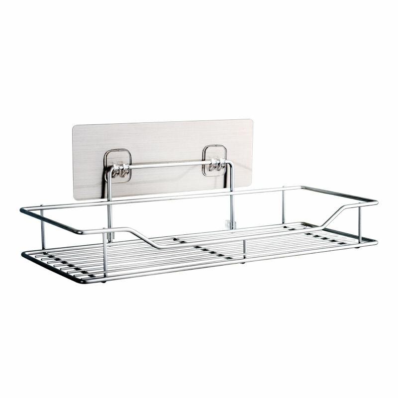 Giá để đồ gia vị dính tường, kệ đựng đồ nhà bếp INOX cao cấp-KT35