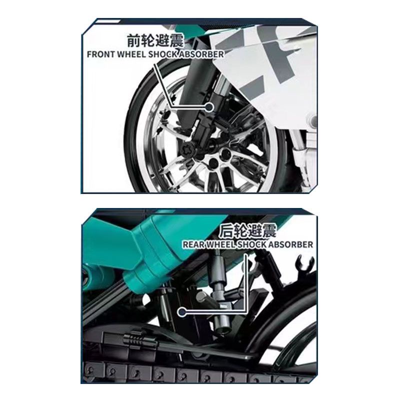 Senbao705902Mô Hình Xe Mô Tô Chunfeng 250SR Tương Thích Với